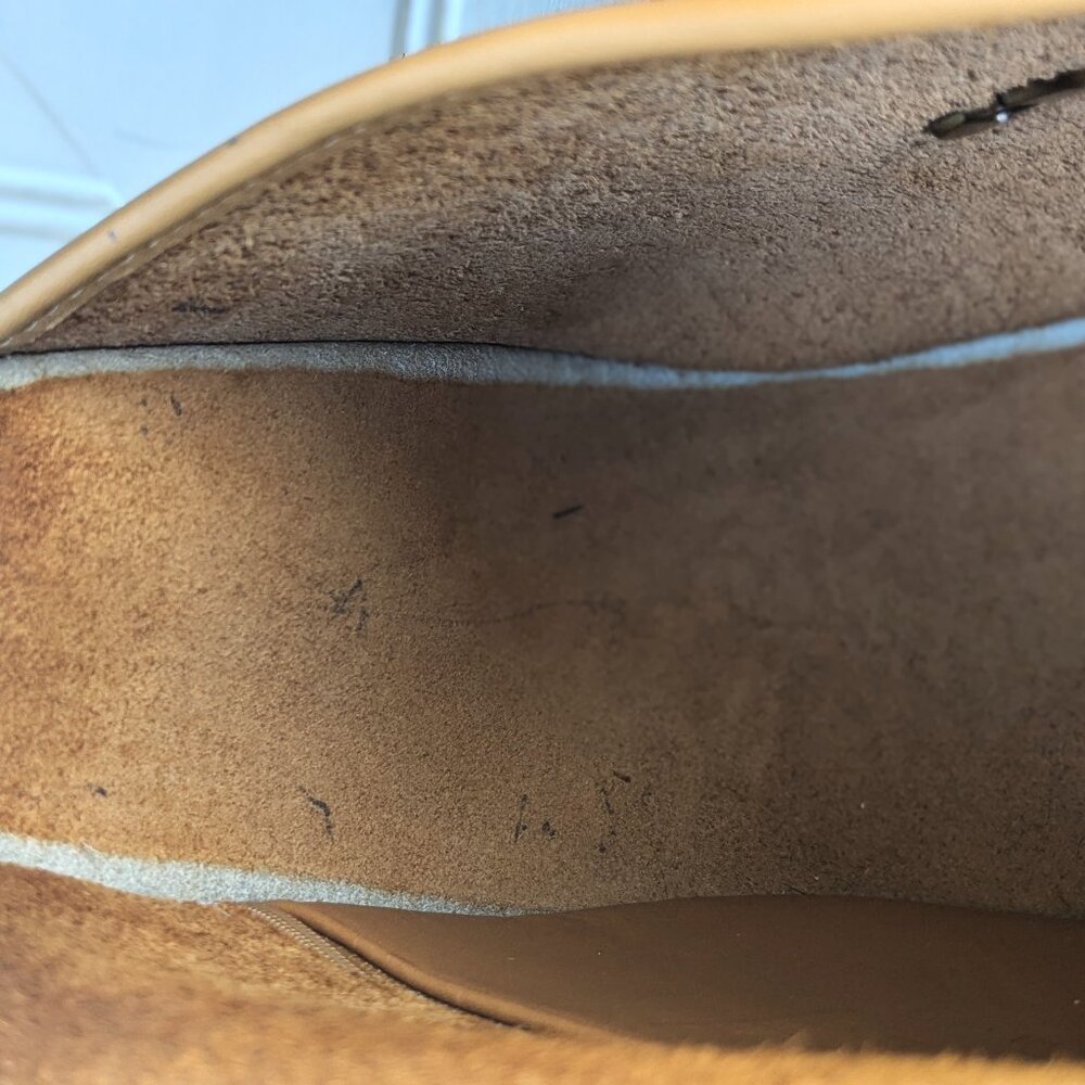Camel Leather Small Flap Saddle Crossbody Bag - Picture 11 of 11